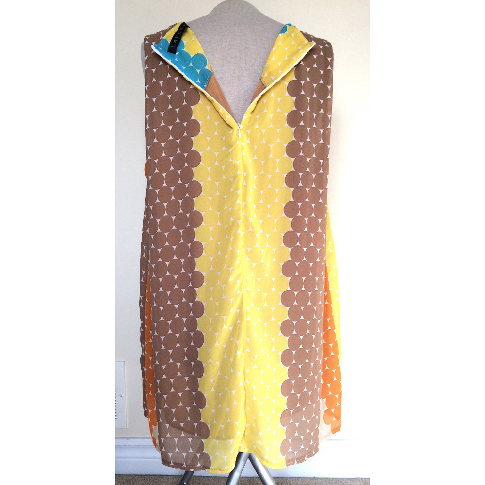 Lavena Sleeveless Retro Polka Dot Long Blouse XL - Picture 2 of 5